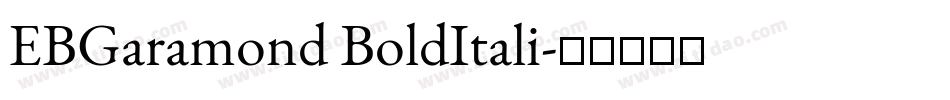 EBGaramond BoldItali字体转换